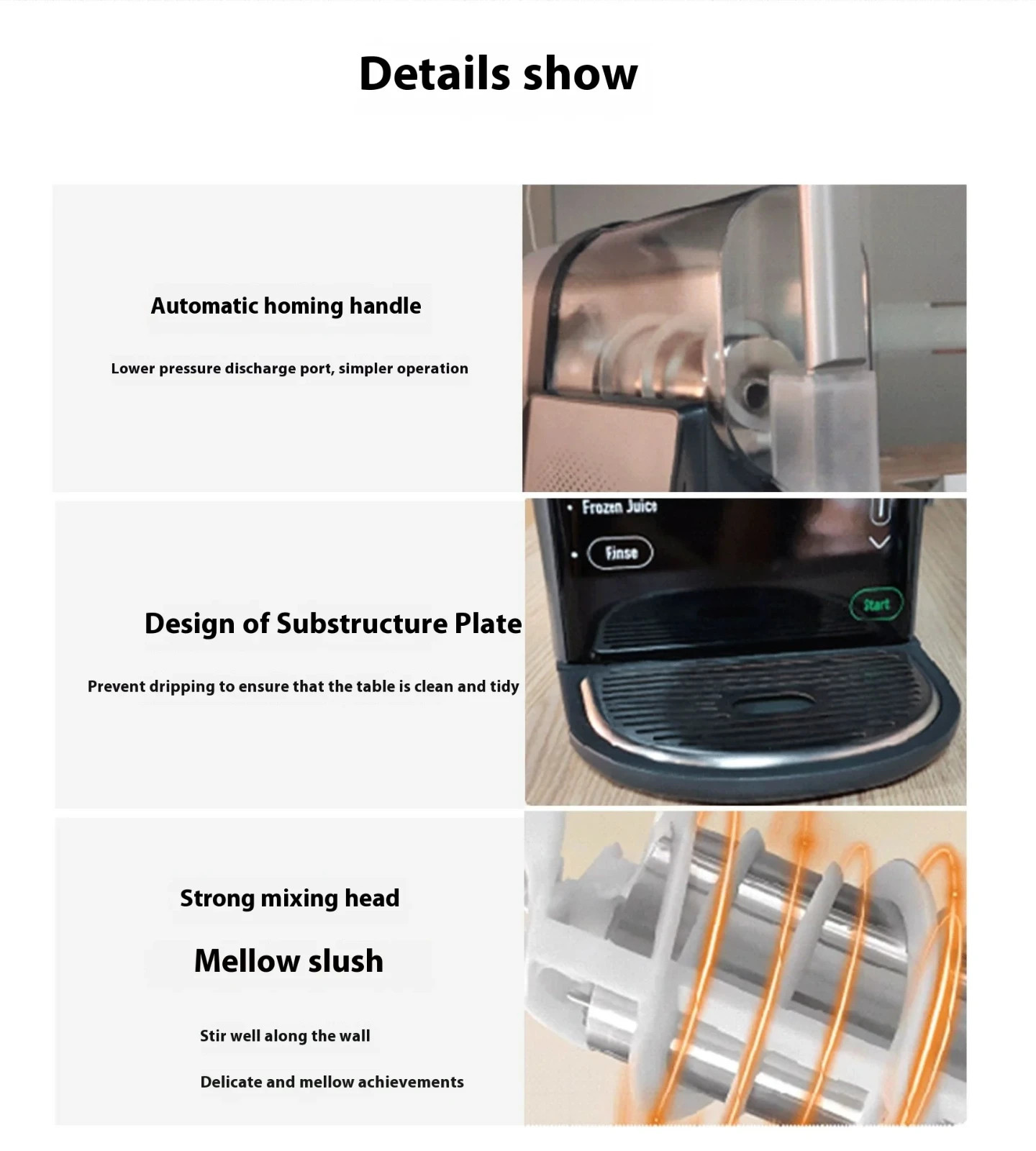 2.6L Snow Melt Machine Small Home Ice, Automatic Cleaning Smoothie Beverage(S42