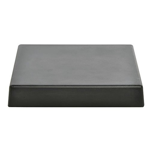 HUBERT Display Riser Black Melamine Bamboo Square – 12″ L x 12″ W x 2″ H