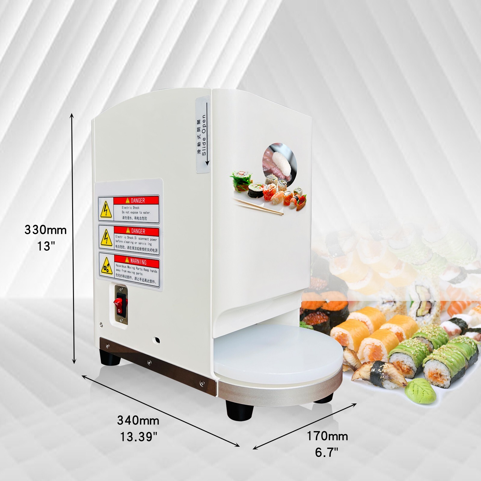 Kolice Automatic Sushi Rice Ball Machine, Portable Sushi Rice Forming Machine