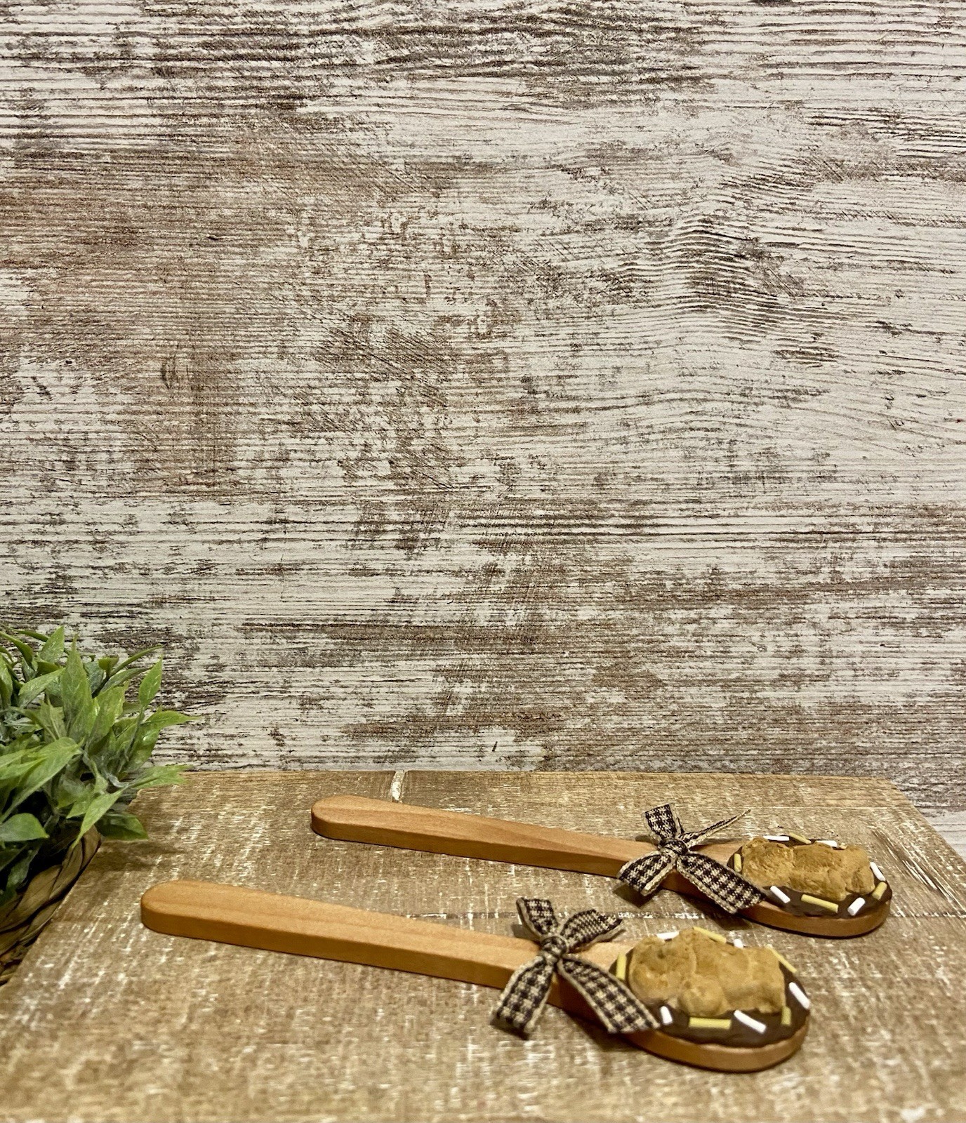 Smores Wooden Spoons Tiered Tray Decor Farmhouse Decor COFFEE BAR 2 PC