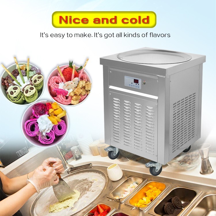 Kolice ETL Commercial ice cream roll machine, 22″ (55cm ) Single Round ice pan