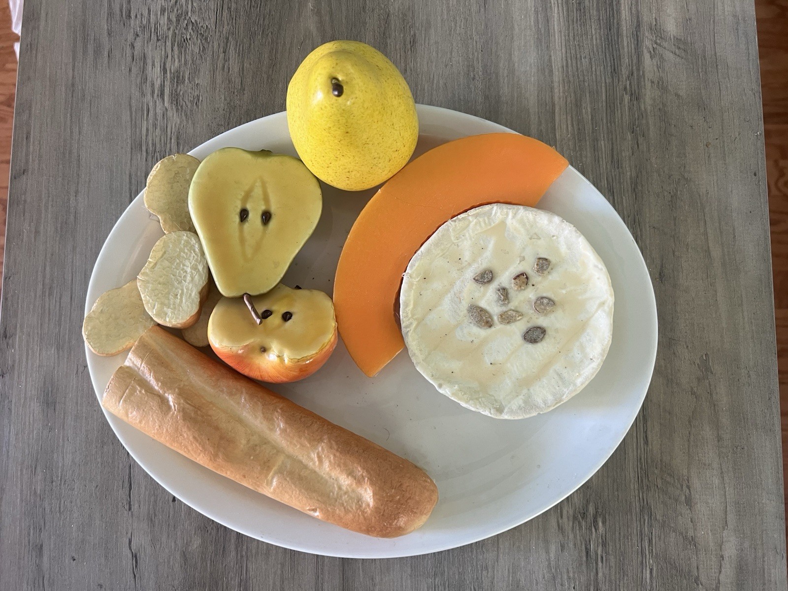 Bread & Fruit Display prop Various items Realistic. Photography