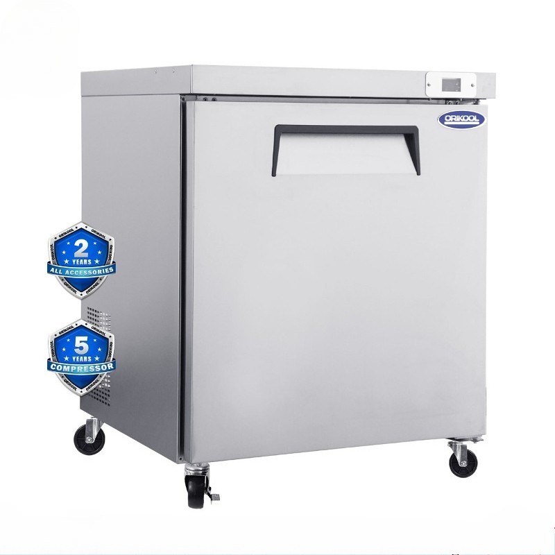 29″ Commercial Undercounter Refrigerators 8 Cu.Ft with Smooth Casters ETL & DOE