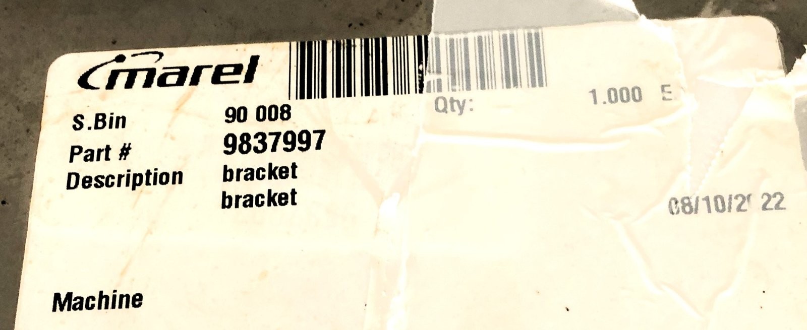 Marel Bracket 9837997 NOS