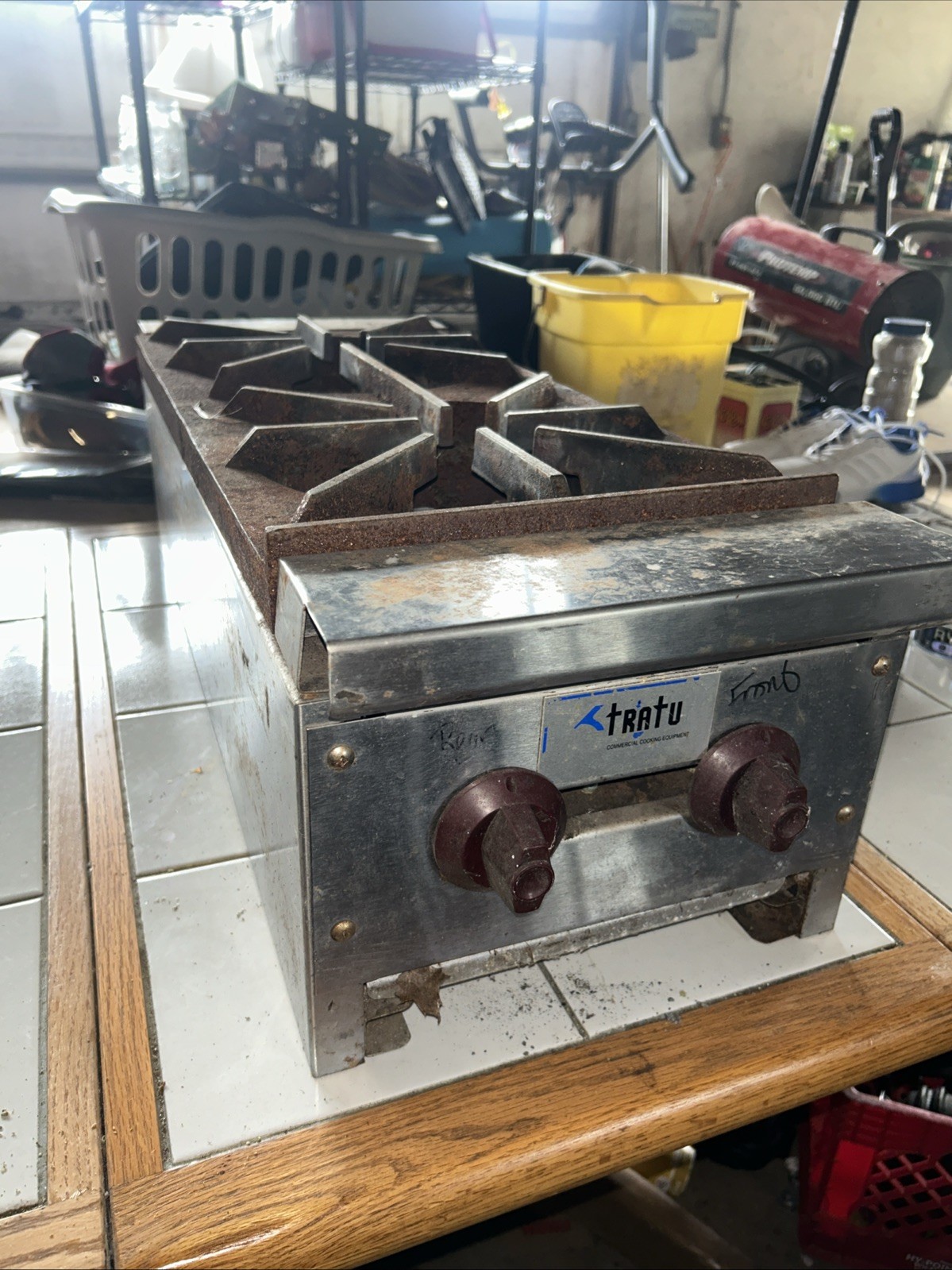 12″ Open 2 Burner Hot Plate Cook Top Gas Stratus SHP-12-2 #7146 Commercial