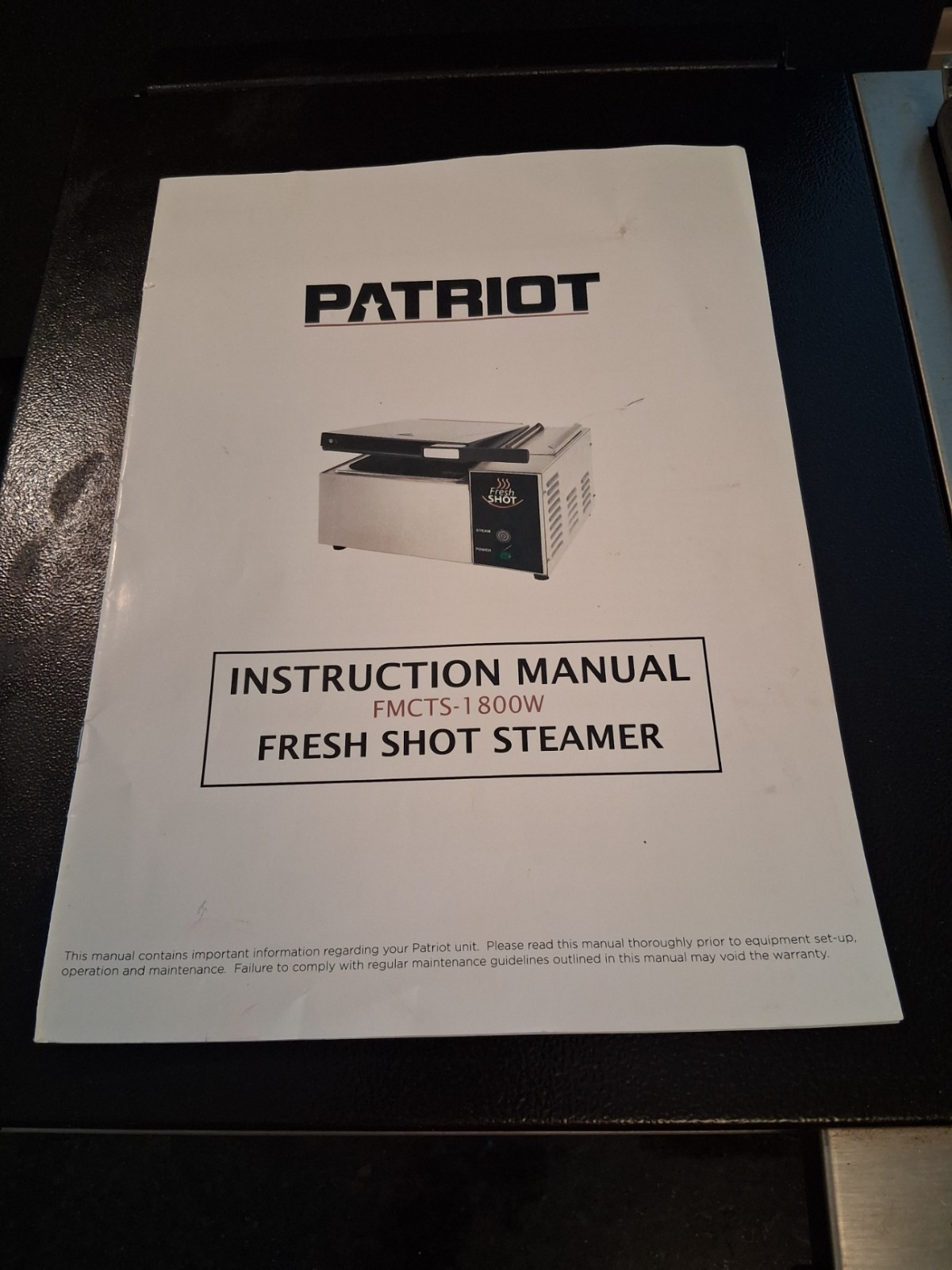 Patriot Fresh Shot Commercial Countertop Steamer Half-Pan Size 1800W FMCTS-1800W