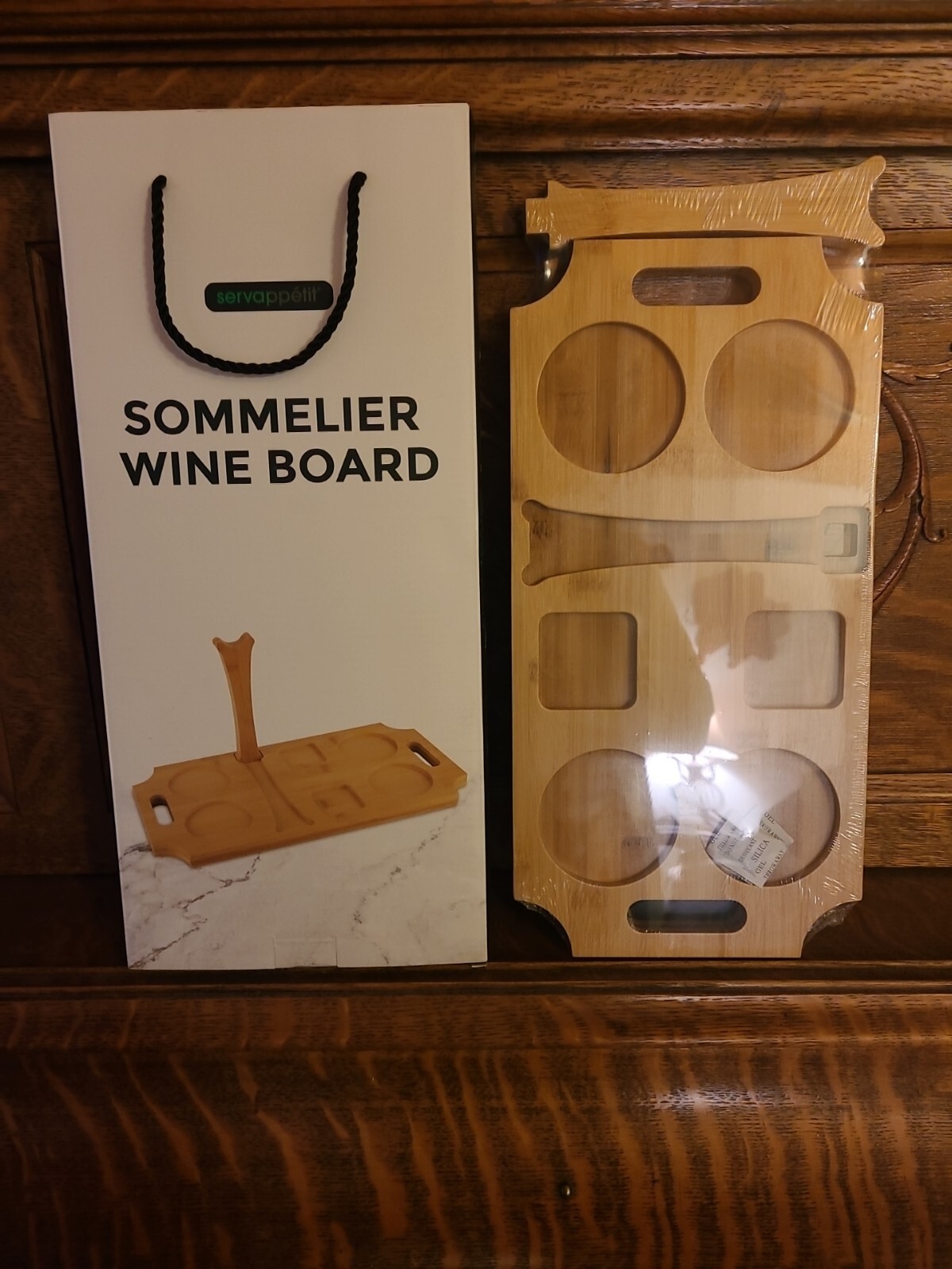 Sommelier Wine Board Bottle Holder Prop Up Board New S4
