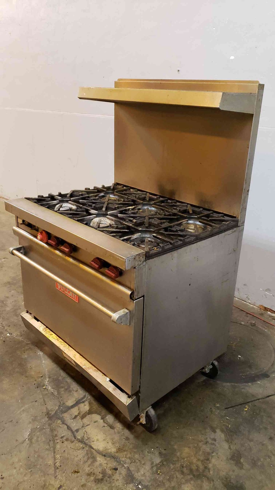 VULCAN Stainless Steel 6 Burner Oven VG36 Commercial Gas Range Stove(100786)