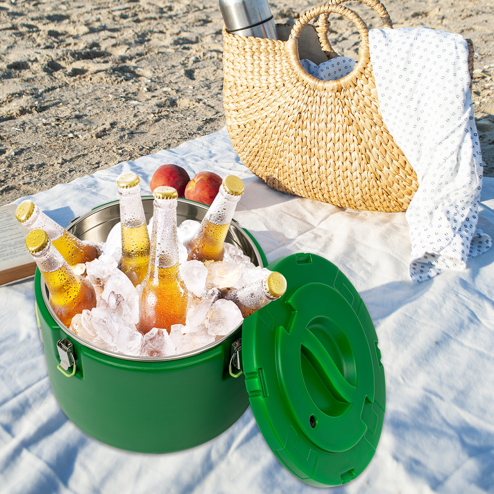 30L Commercial Insulated Bucket Stainless Steel Insulated Soup Container Carrier