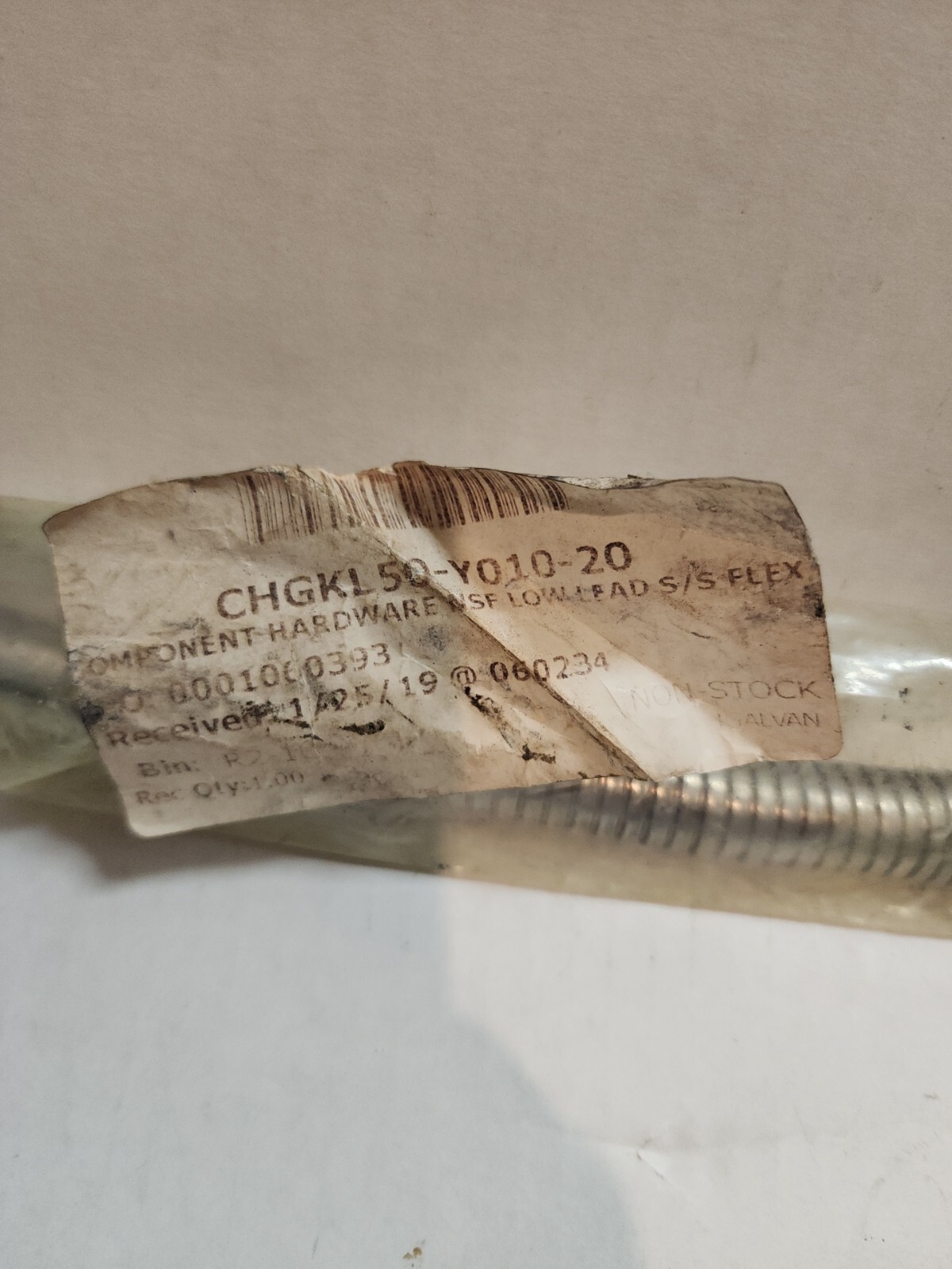 Component Hardware Hose W/#10 KL50-Y010-20W – Free Shipping +CHG KL50–Y010-20