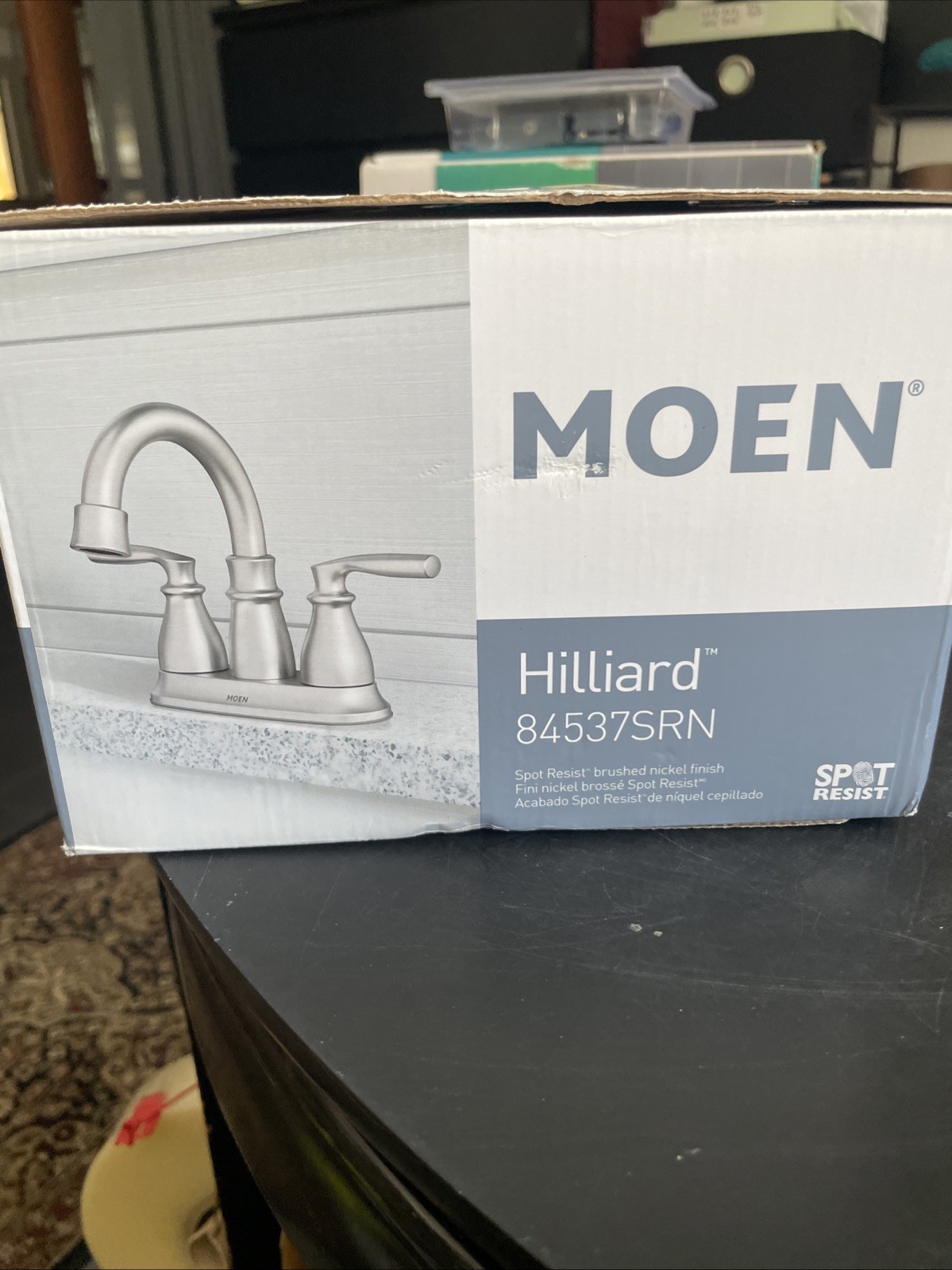 Moen Hilliard 4” Centerset Bathroom Faucet 84537SRN – Spot Resist Brushed Nickel