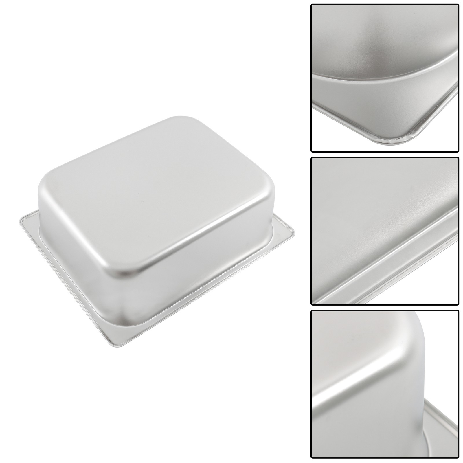 4 Pack Half Size Hotel Pans 1/2 Size 4″ Deep Stainless Steel Steam Table Pan