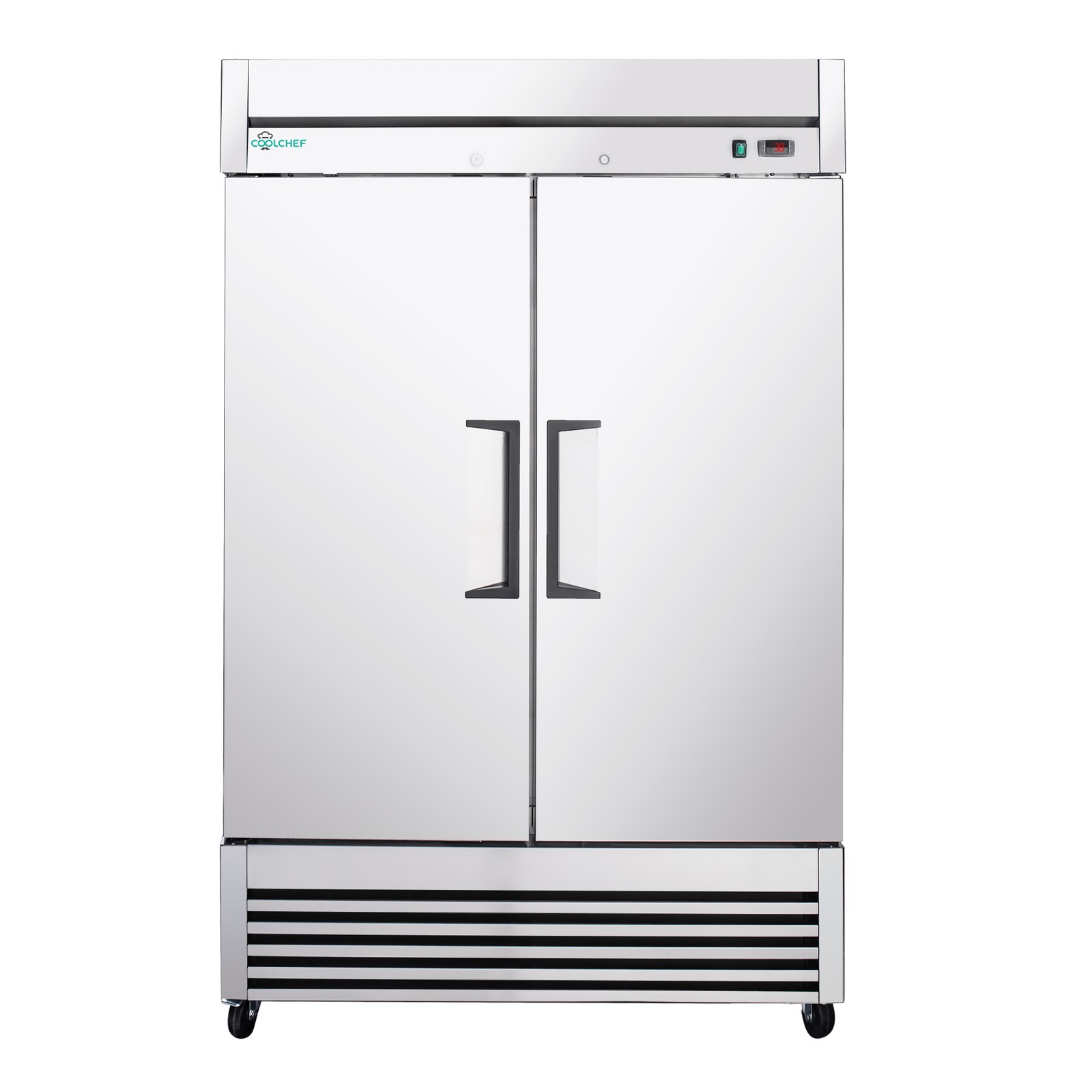 54″Commercial Freezer 49Cu.Ft Double Door Reach-In Freezer Air Cooling 6 Shelves