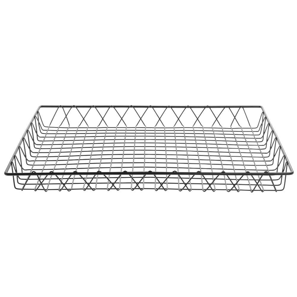 HUBERT® Wire Display Basket Pastry Tray Bakery Basket Rectangular Nickel