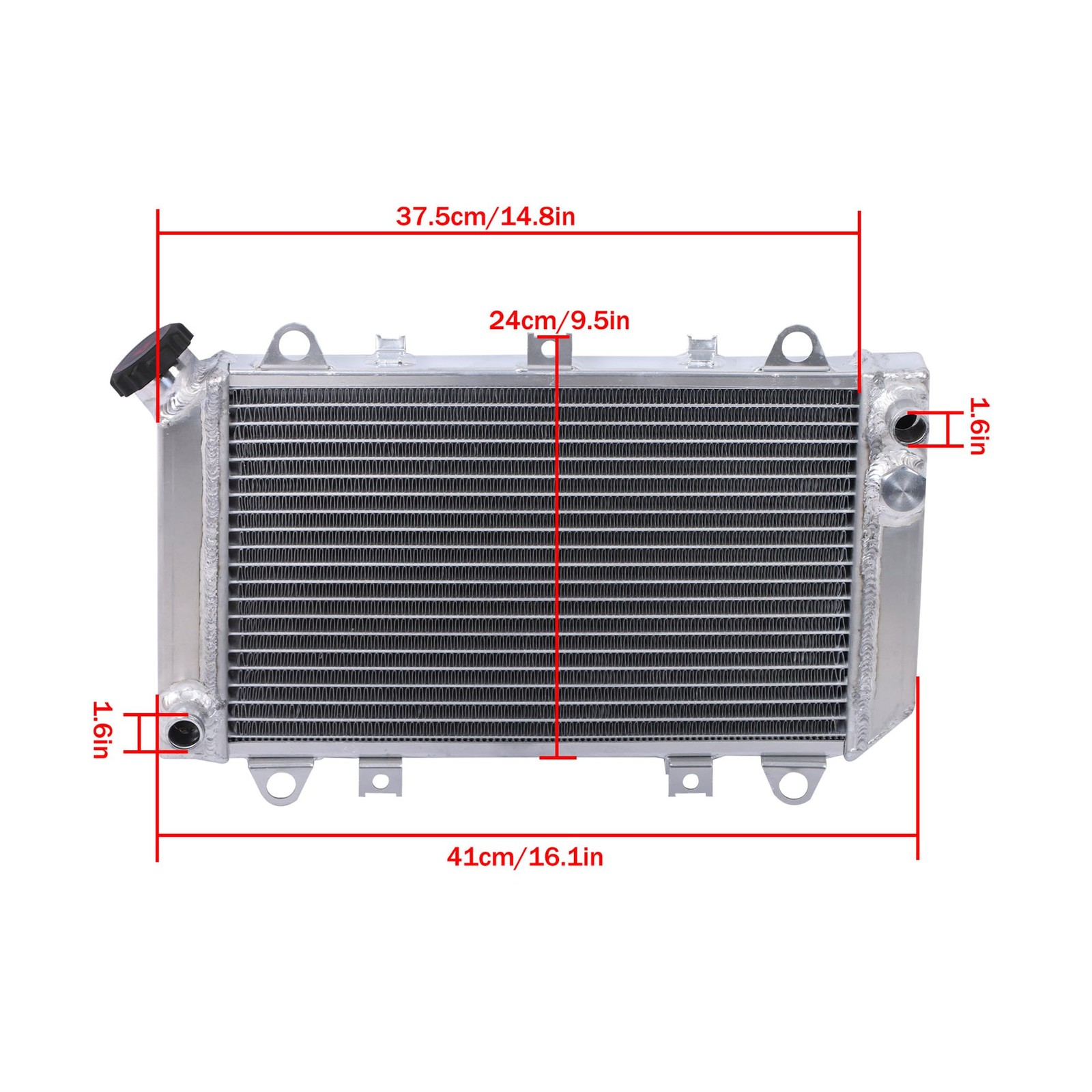 Radiator Cooler Cooling Replacement for Kawasaki Mule 2500 2510 2520 39061-1270