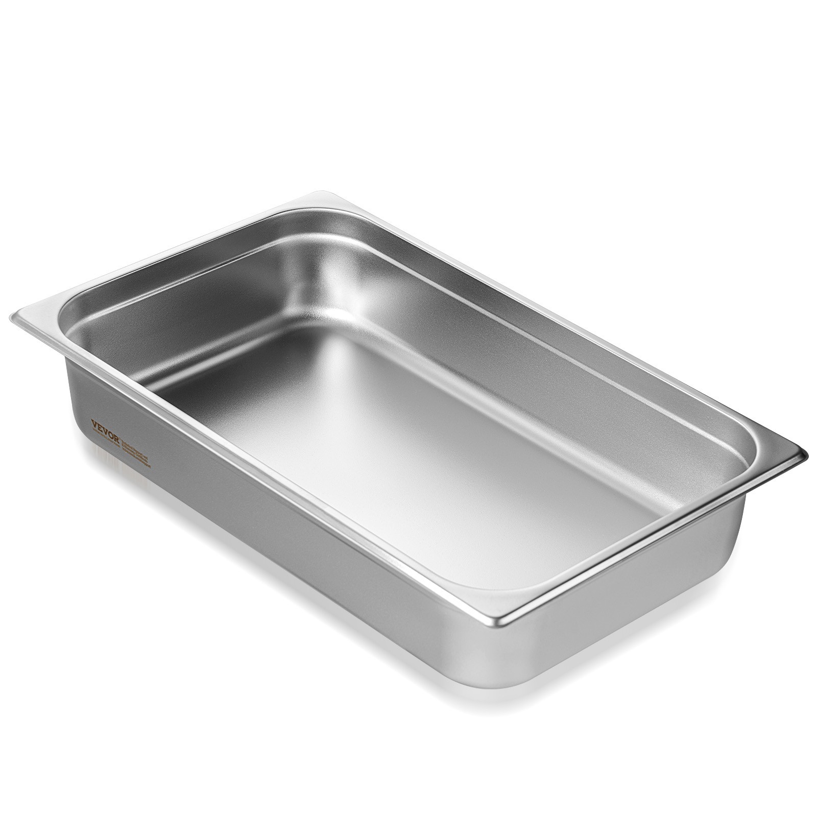 VEVOR Full Size Hotel Pan Steam Table Pan Stainless Steel 4″ Deep