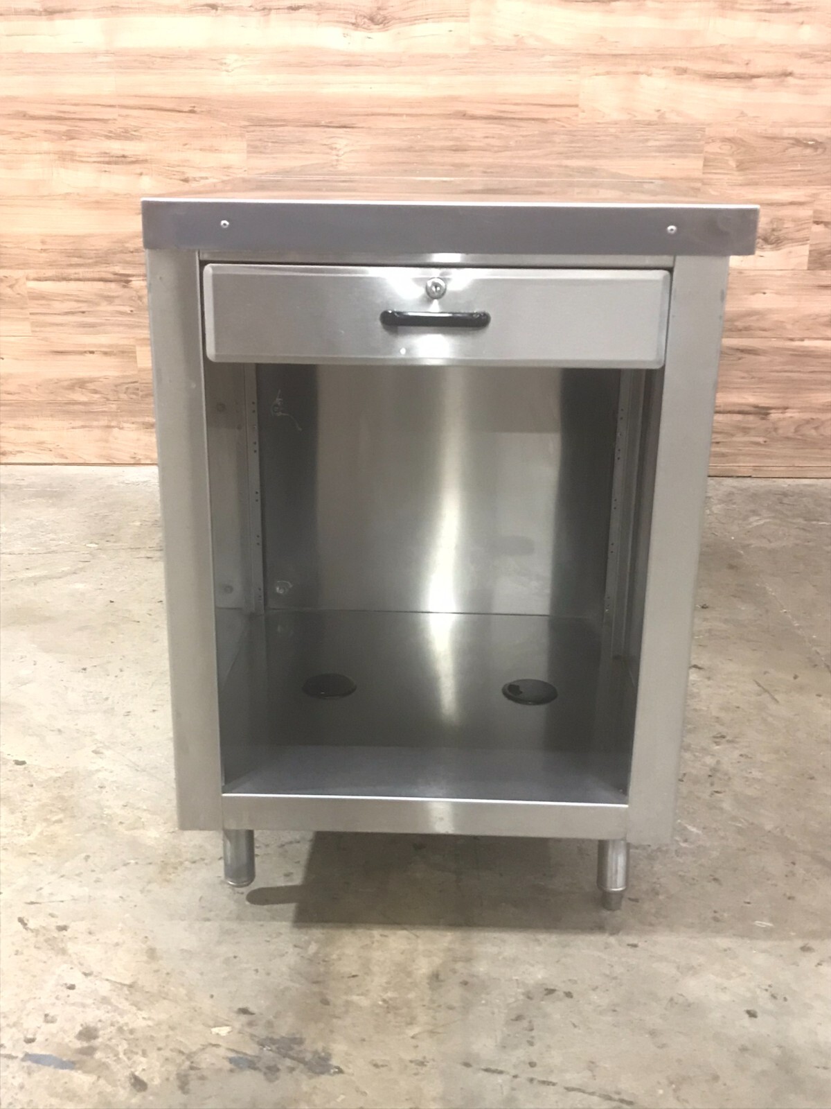 2-Sided Stainless Steel Dish Cabinet w/ Drawer – 84.5×24.5×36.5″