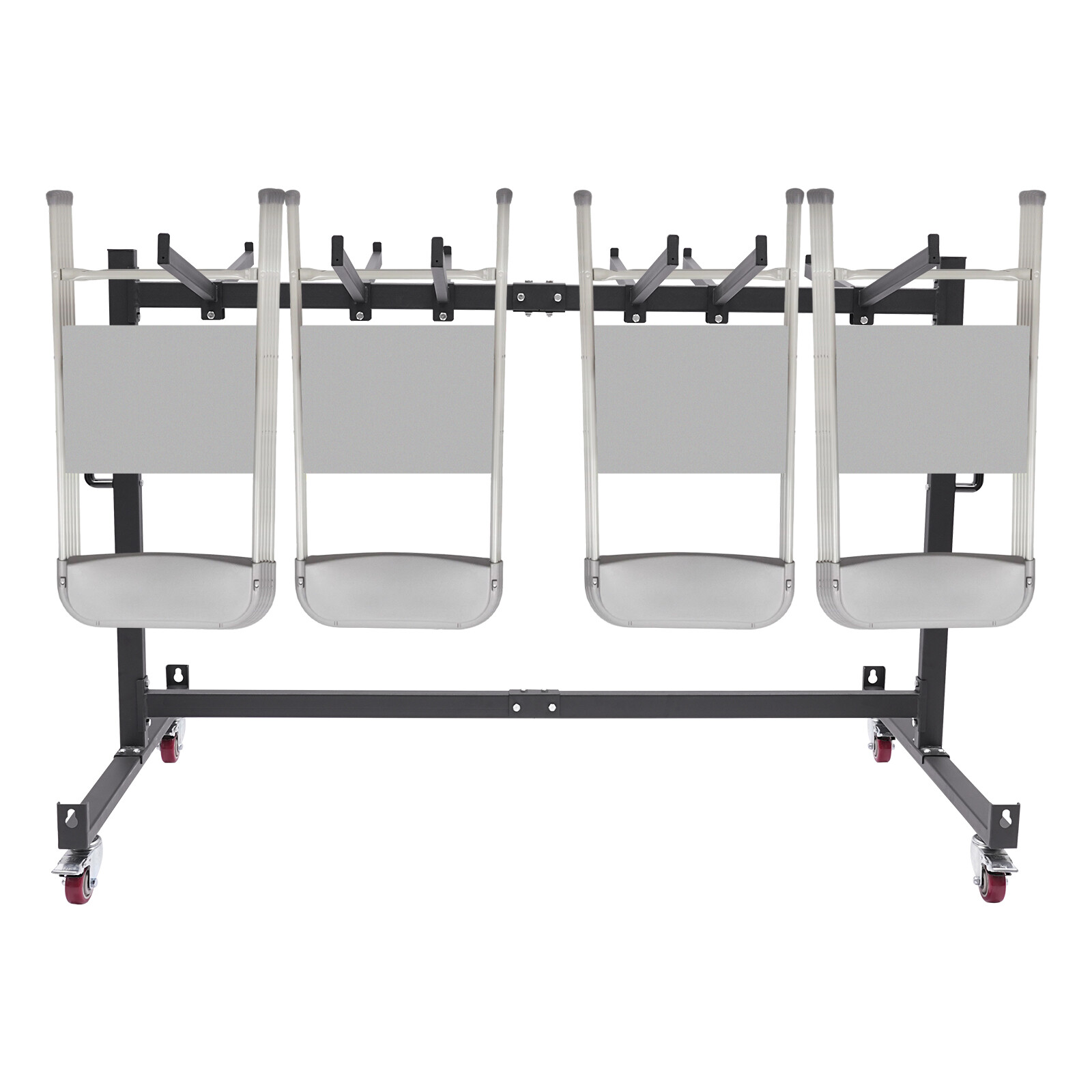 42 Chairs Holder Folding Chair Cart Heavy Duty Mobile Stackable Chair Dolly Iron