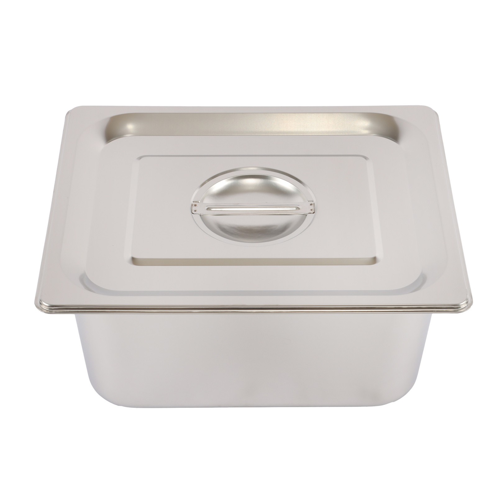 2Pack 1/2 Size 6″ Deep Steam Table Pans With Lids Non-Stick Stainless Steel