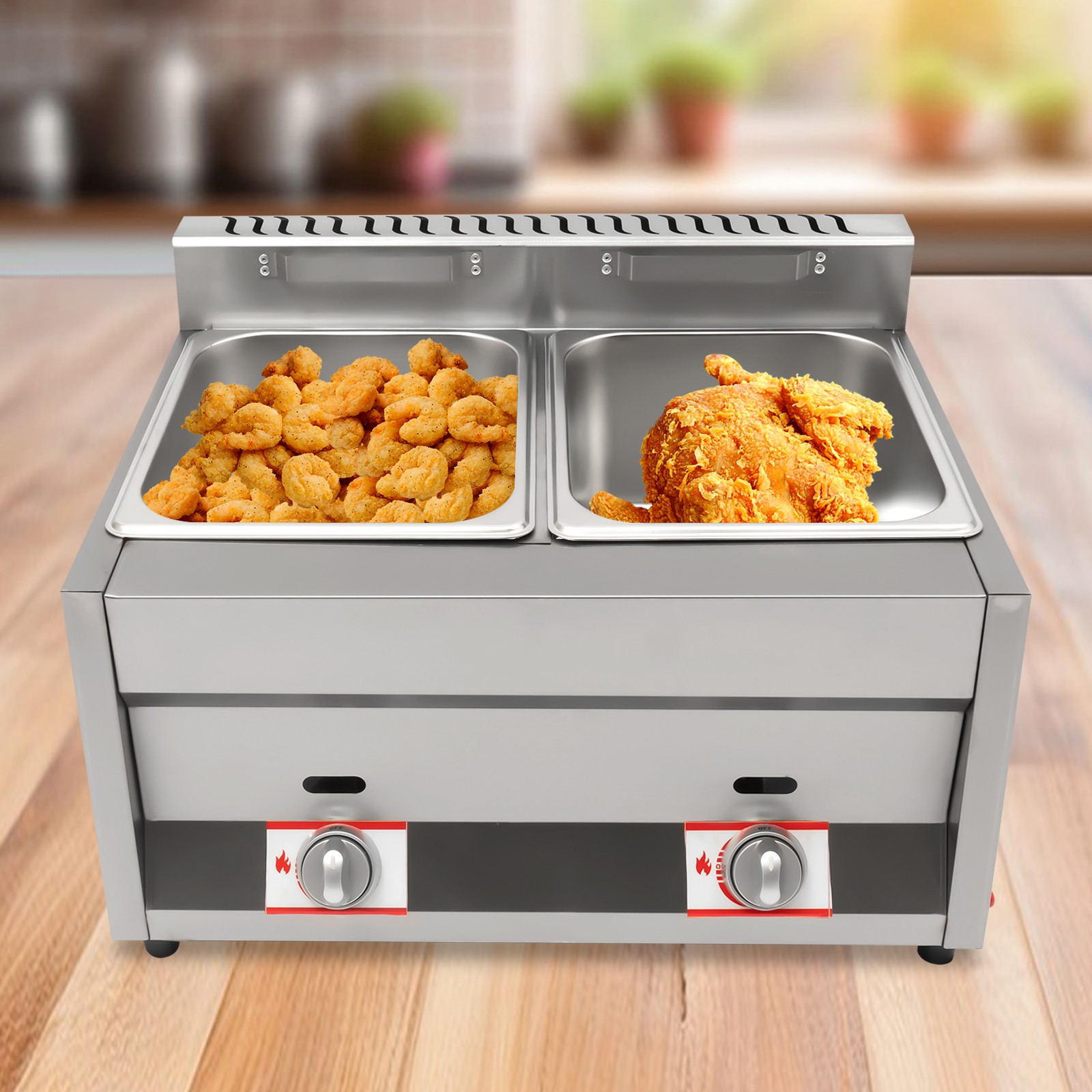 Commercial Counter-top Gas Fryer Deep Fryer Propane LPG Stainless Steel 12L 12Kg