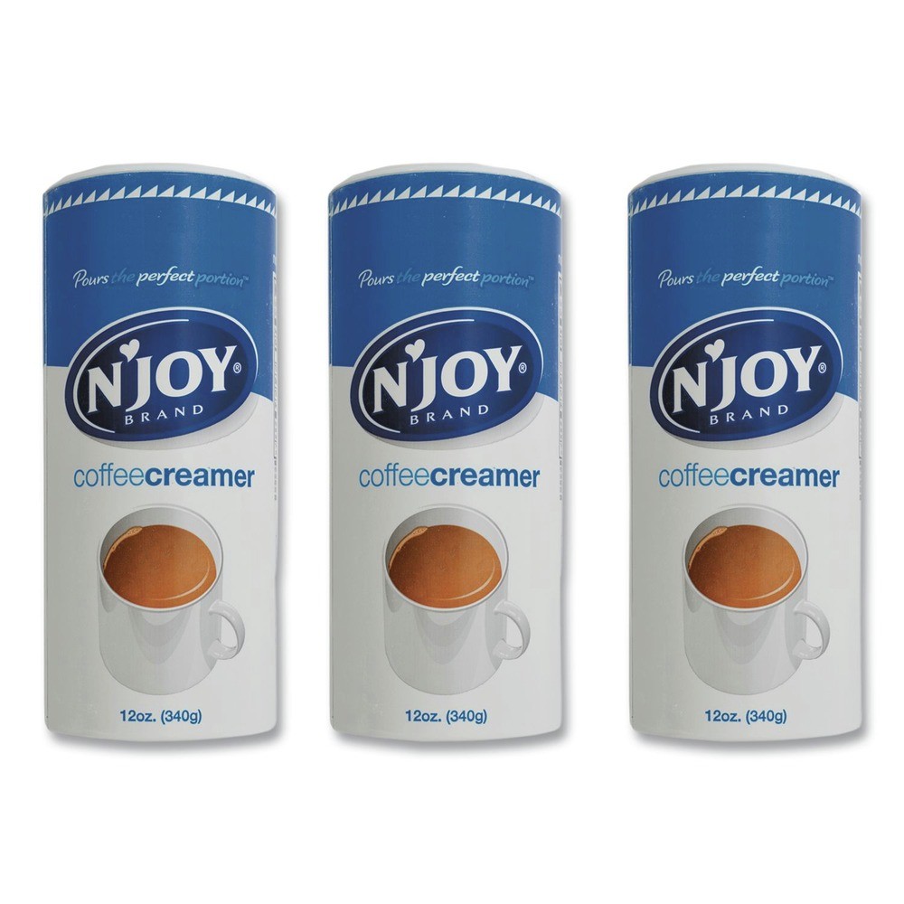 N’Joy 94255 12 oz Non-Dairy Coffee Creamer Canister – Original (3/Pack) New