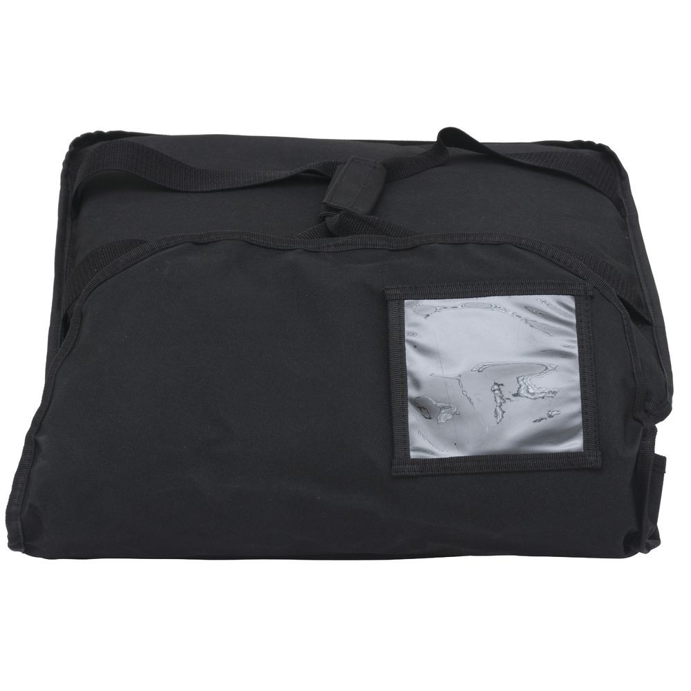 HUBERT® Pizza Delivery Bag Black Nylon Side Loading Medium Insulated – 18/2″L x