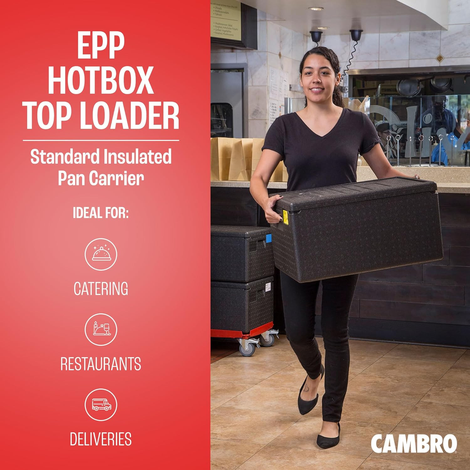 Cambro Standard Insulated Pan Carrier & Hot Box Food Warmer for Catering, Restau