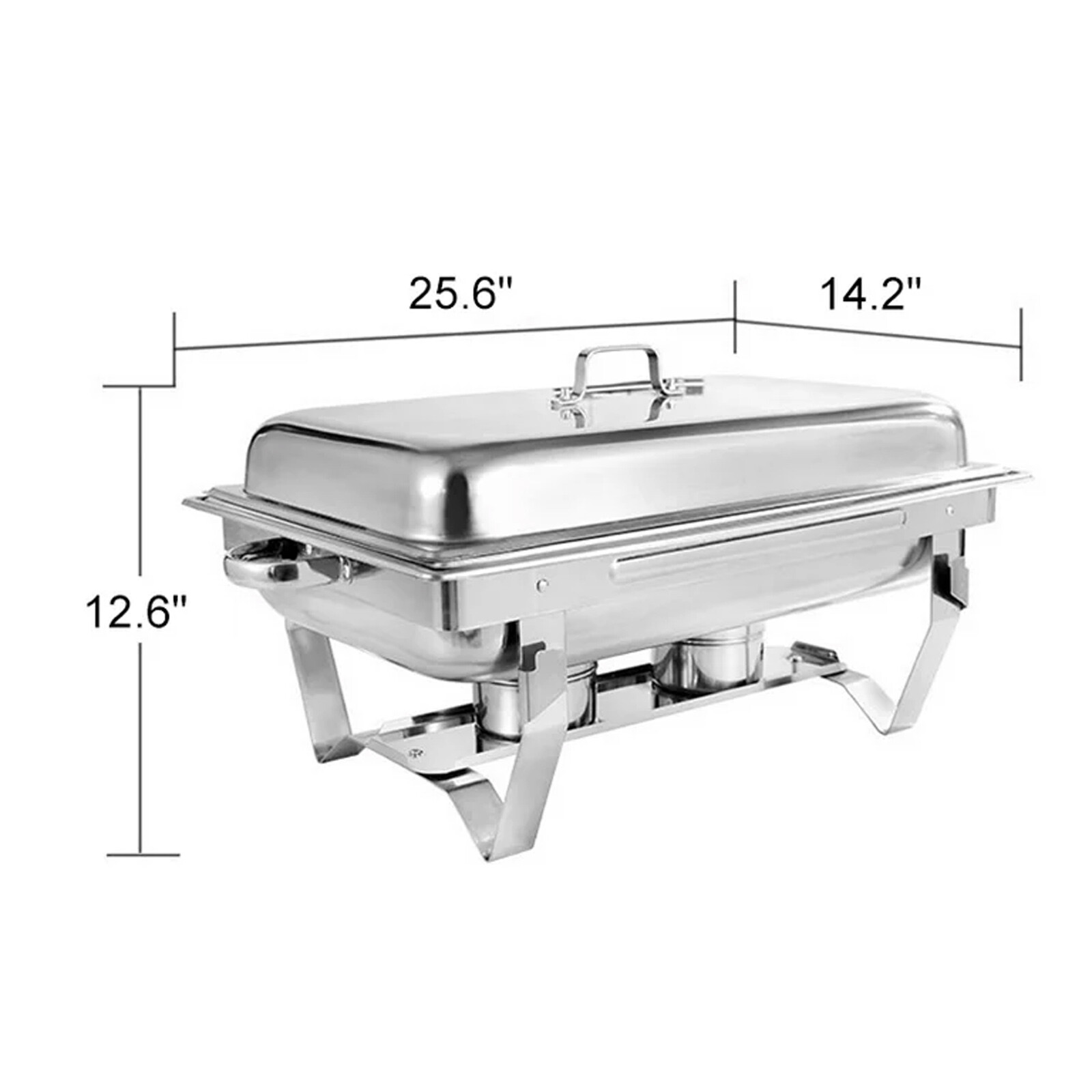 8QT 6 Pack Stainless Steel Chafer Chafing Dish Sets Catering Food Warmer