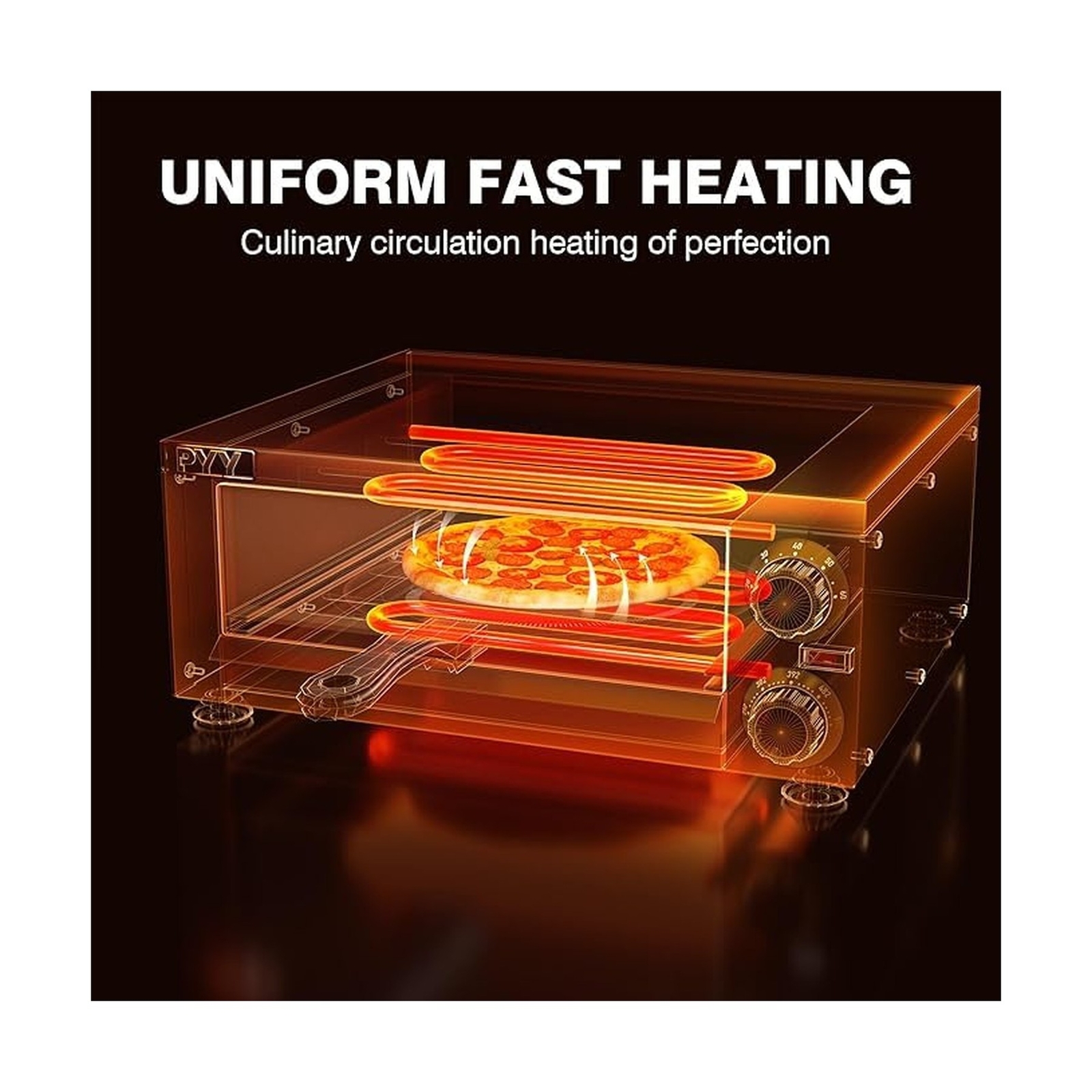 PYY Pizza Oven Indoor Electric Pizza Oven Countertop Commercial Pizza Oven wi…