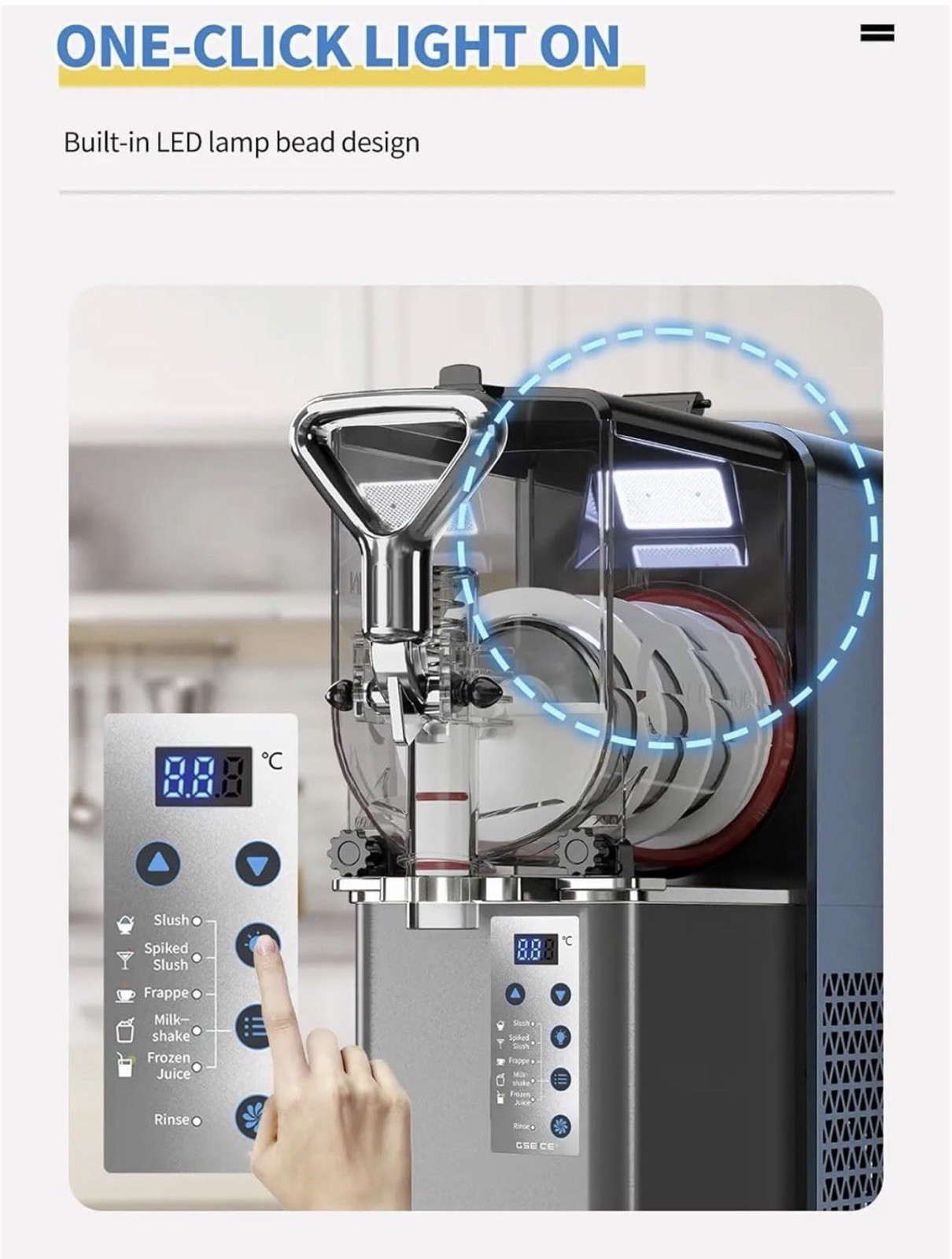 GSEICE Slush Machine Frozen Drink Maker 1 Bowl 5L Standard Pourover