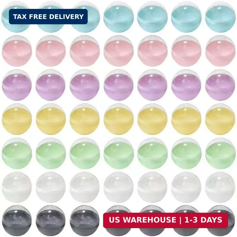 50Pcs 2 Inch Colored Vending Machine Capsules, Gumball Machine Capsules, Empty R