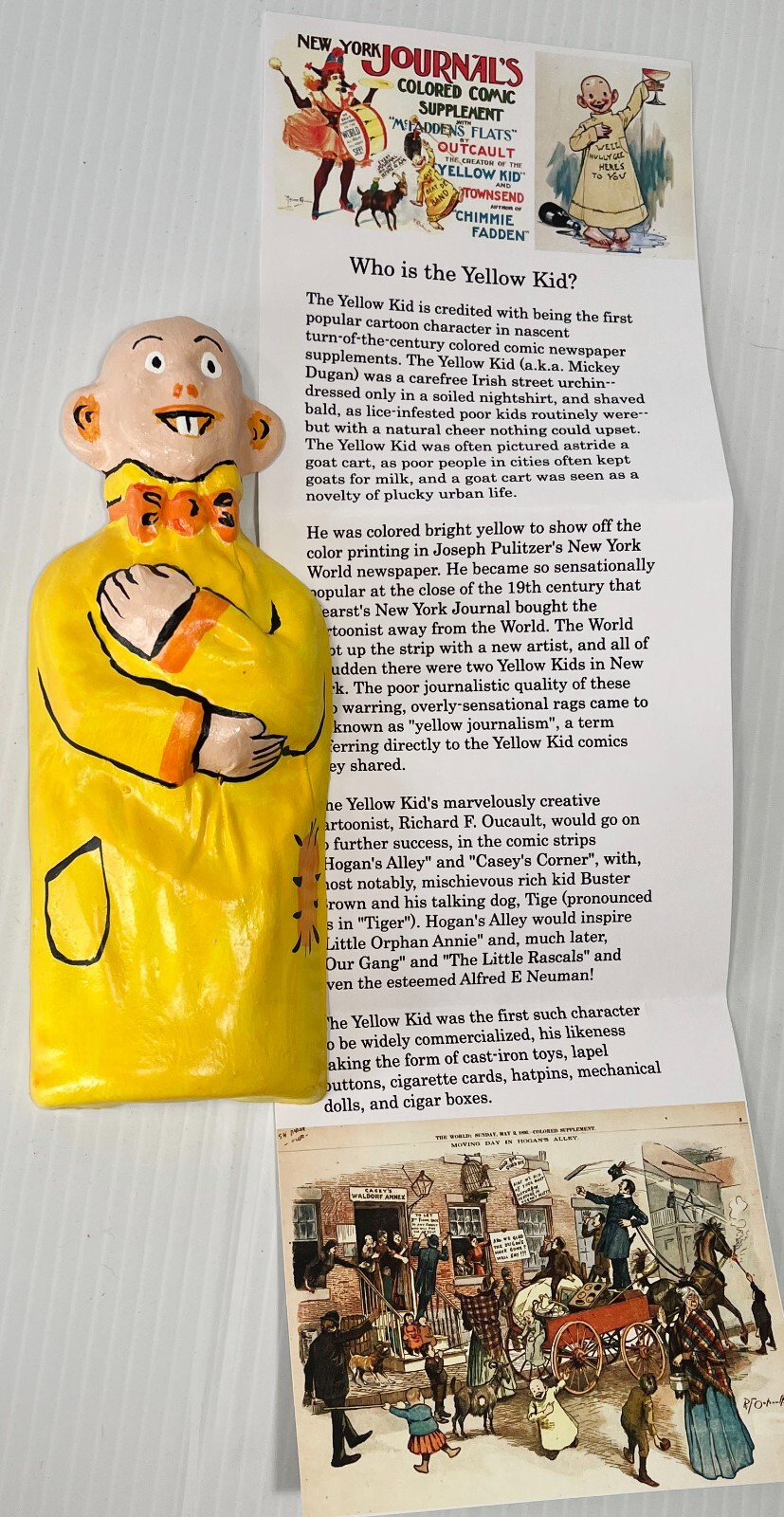Resin Replica of 1903 Yellow Kid Character from Pulver Gum Machine
