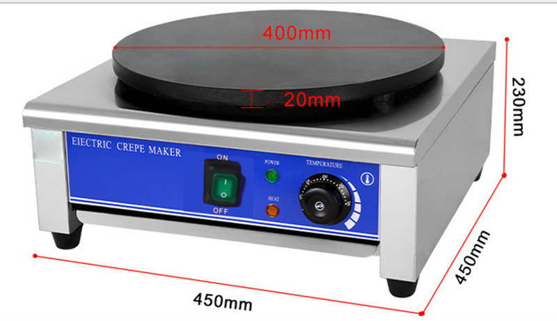 PreAsion Commercial Crepe Make Machine Electric Single Crepe Maker and Griddle P