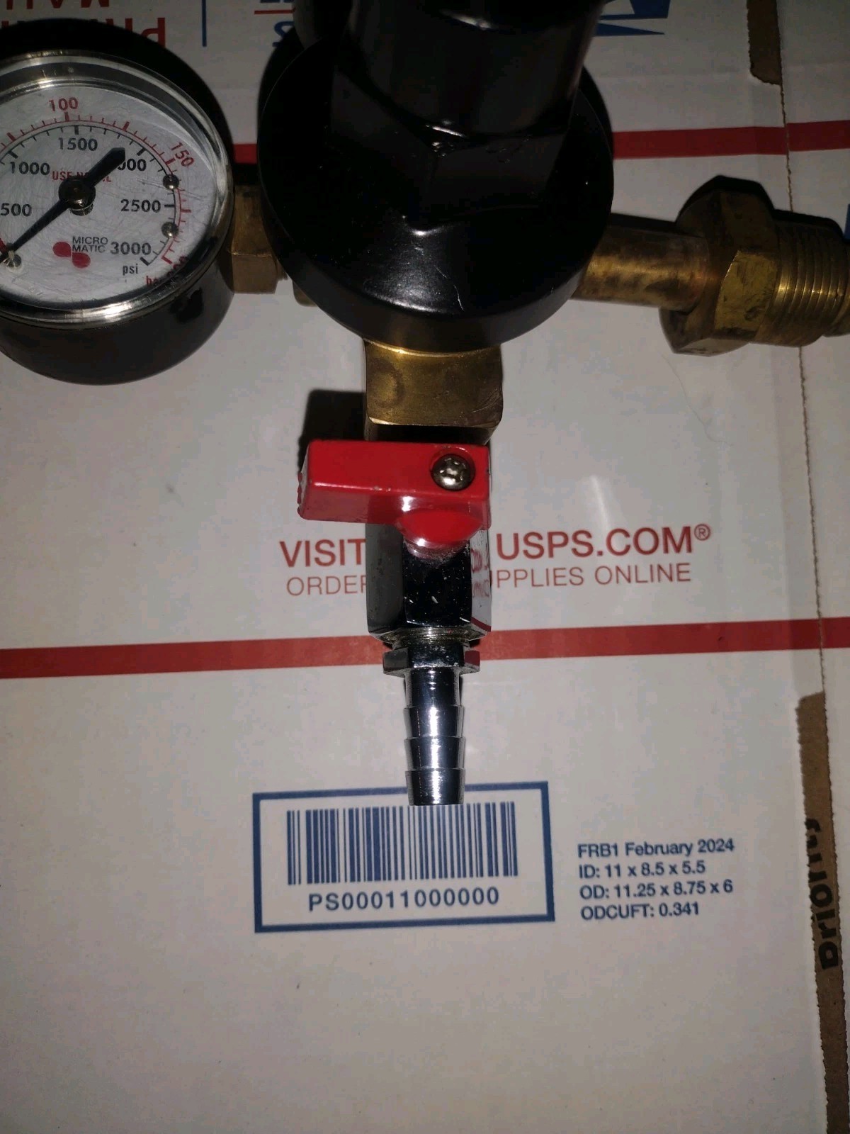 Micro Matic Double Nitrogen Regulator Draft Beer Keg System 0-60 PSI Supply Feed