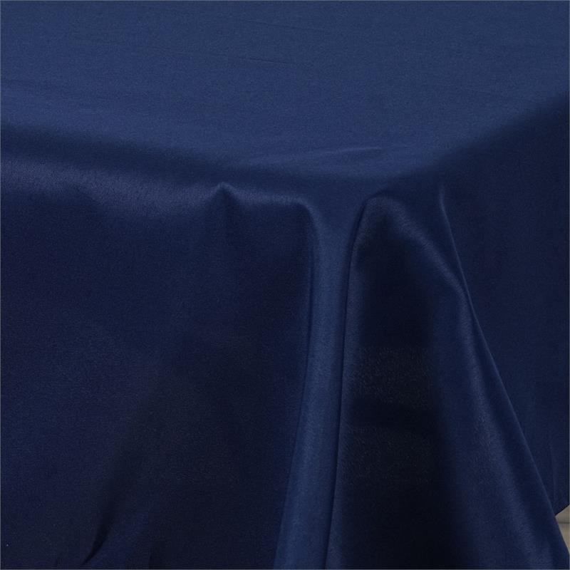 Navy Blue 21 feet PLEATED TABLE SKIRT POLYESTER Fabric Tradeshow Wedding Dinner