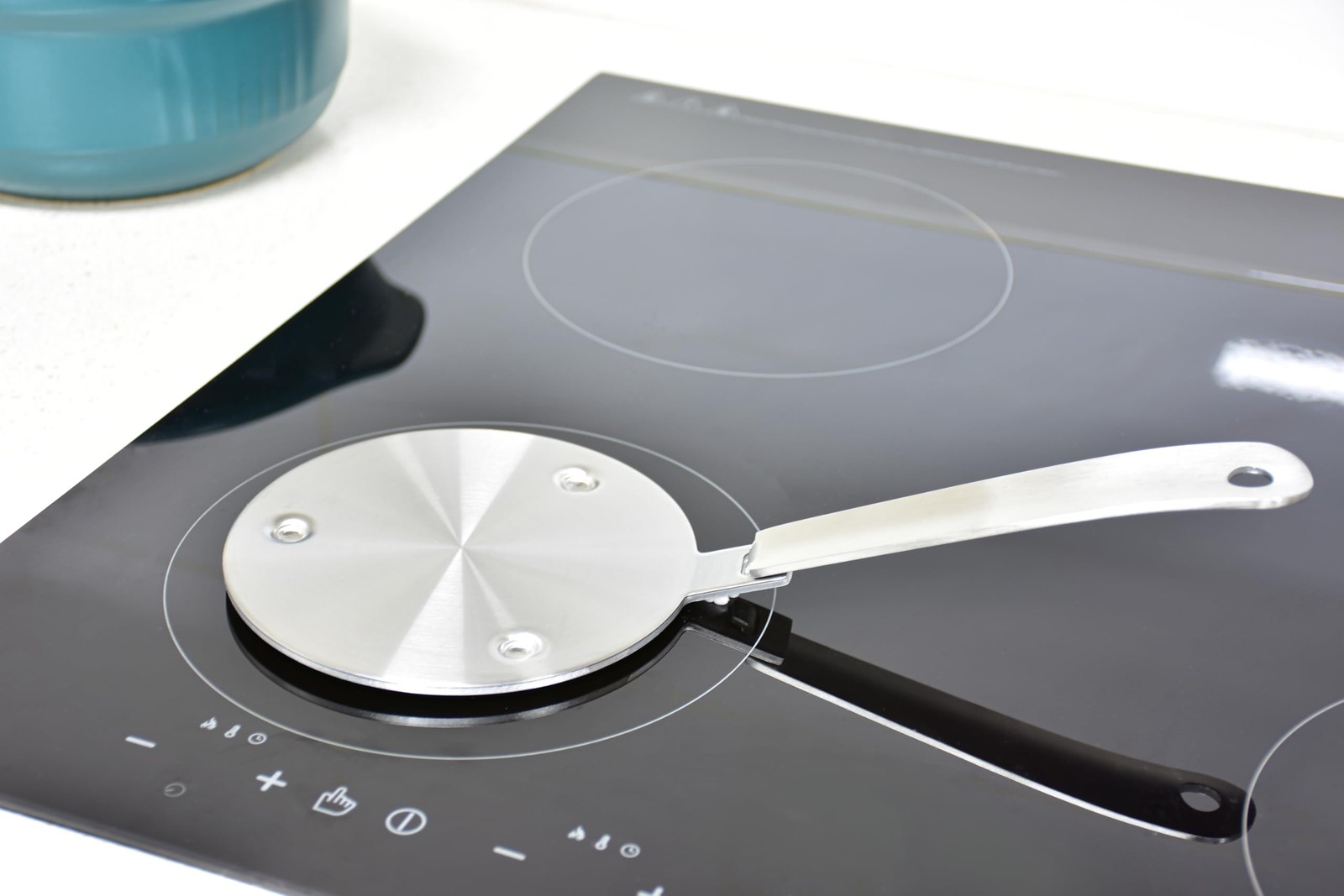 7.5 Inch Stainless Steel Heat Diffuser Induction Adapter Plate Removable Handle
