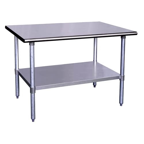 Kratos Stainless Steel Kitchen Prep Table 36″x30″ with Undershelf, NSF Worktable