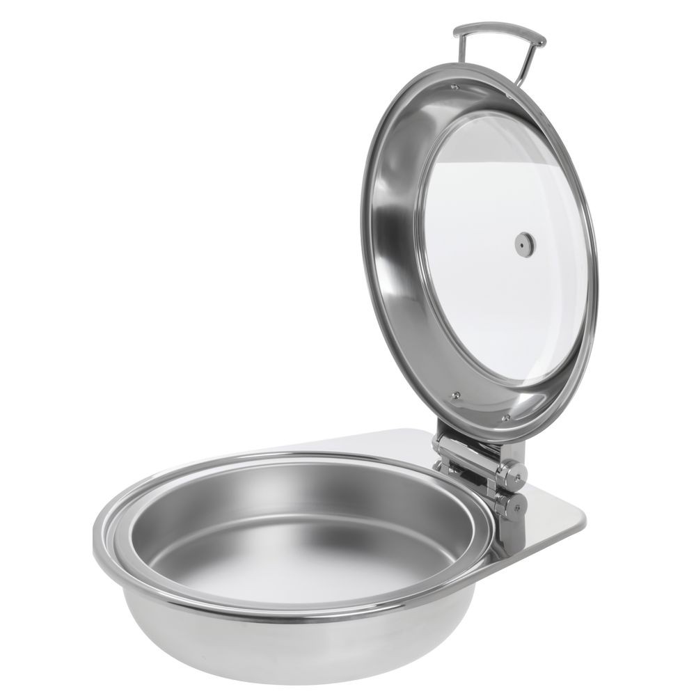 HUBERT® Induction Chafer 6 1/3 Qt Classic Round Stainless Steel – 16 7/10″L x 18