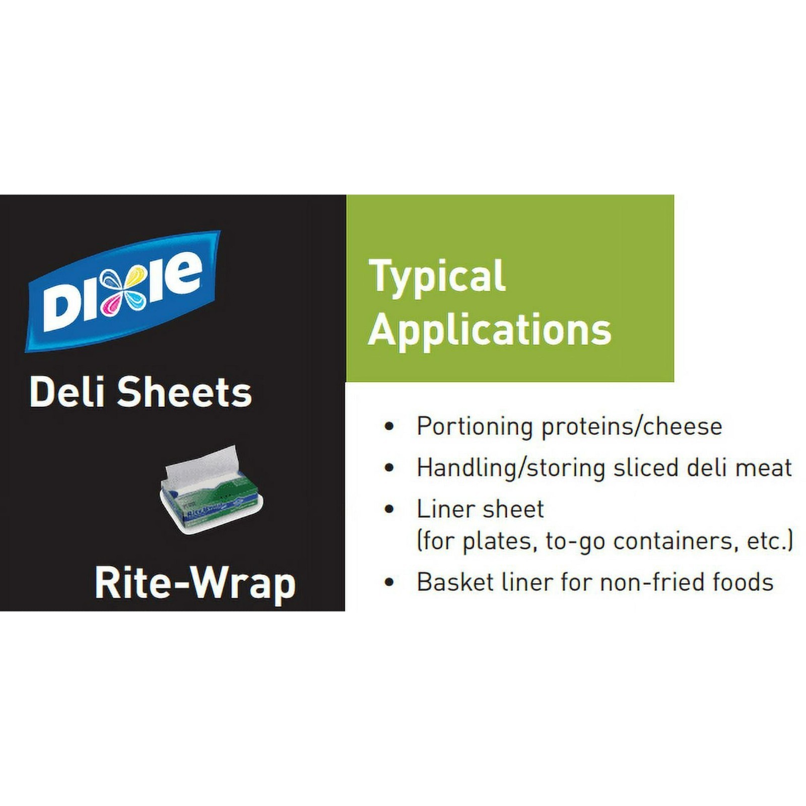 15″x10.75″ DIXIE RITE WRAP INTERFOLD DELI LIGHT WEIGHT DRY WAX PAPER 2000 SHEETS