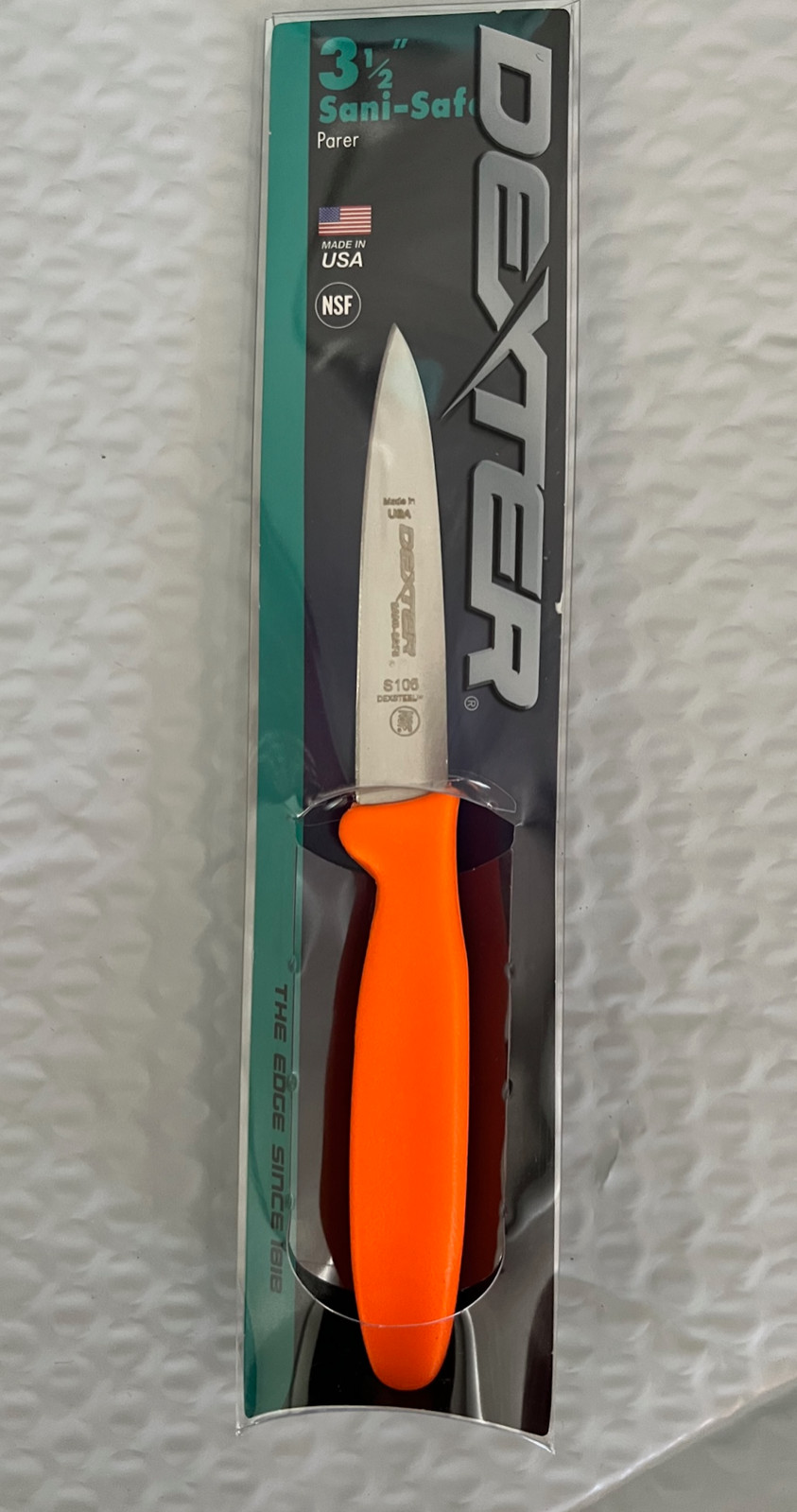 Dexter Russell 3 ½» Orange Sani-Safe Parer Straight Edge Kitchen Knife. 15503