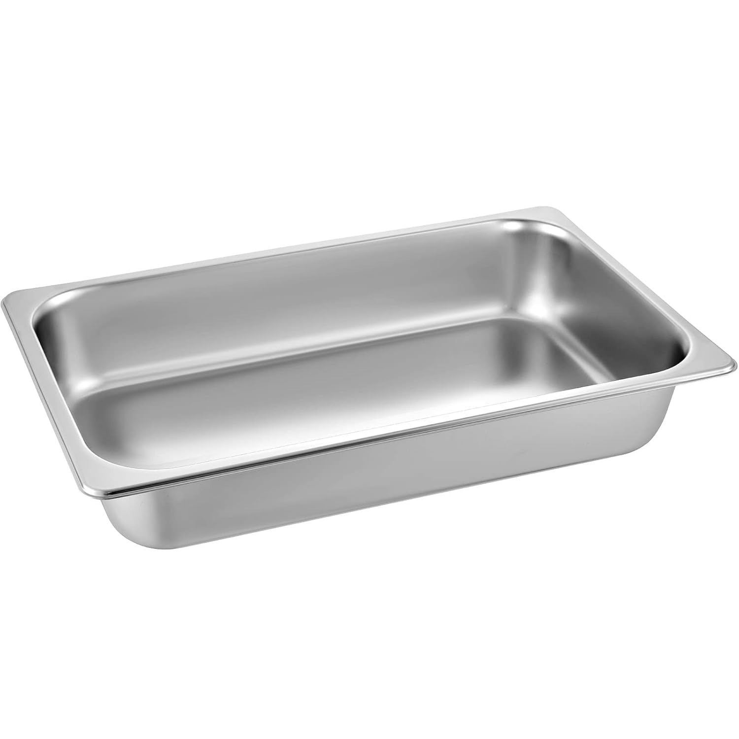 4 Pack Stainless Steel Full Size Hotel Pans with Lids – 3.7″ Deep, 0.8mm Thic…