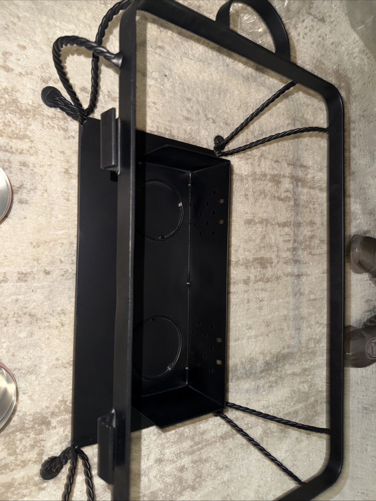 HUBERT Copper Chafer Chafing Dish with Black Metal Holder 8 Qt Upscale Catering