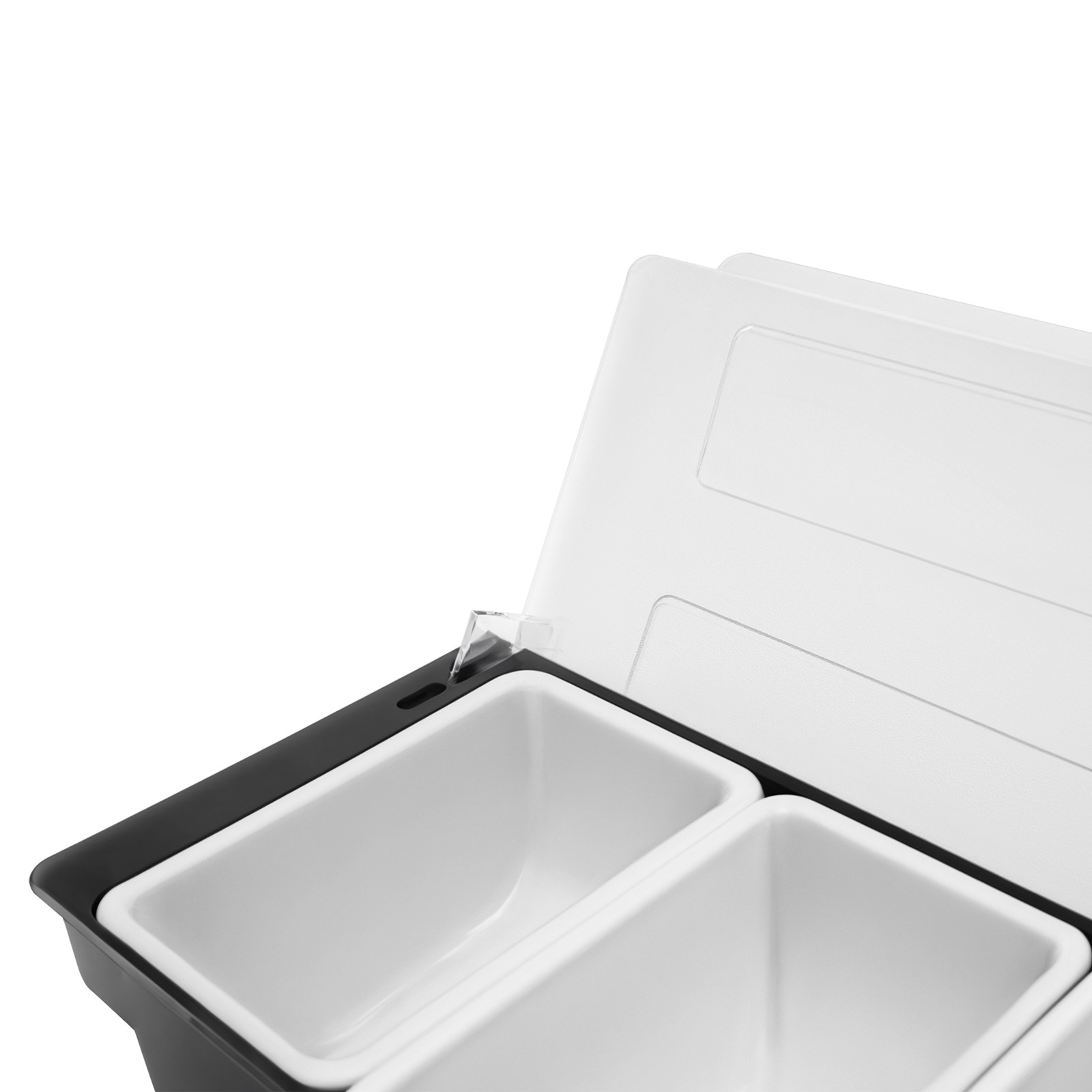 3/5 Compartments Condiment Dispenser Chilled Server Caddy Food FruitSalad Tray