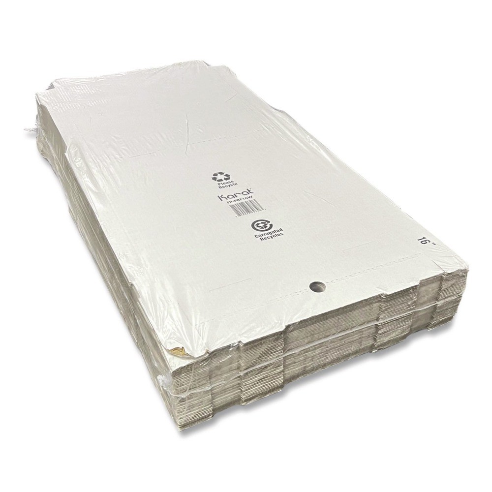 Karat FPPBF16W 16 in. x 16 in. x 1.97 in. Corrugated Boxes – WT/BN (50/BD) New