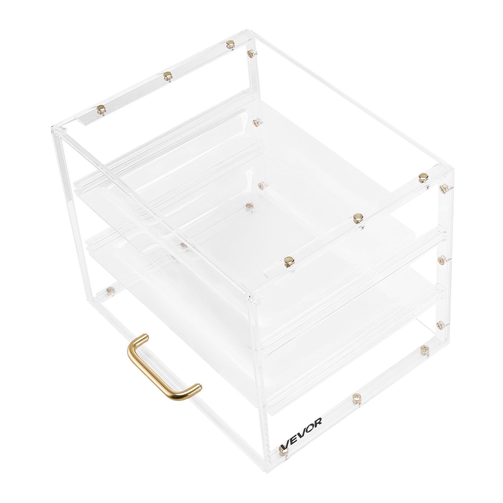 VEVOR Bakery Display Case Acrylic Countertop Pastry Case 3-Tier Flip-Up Door