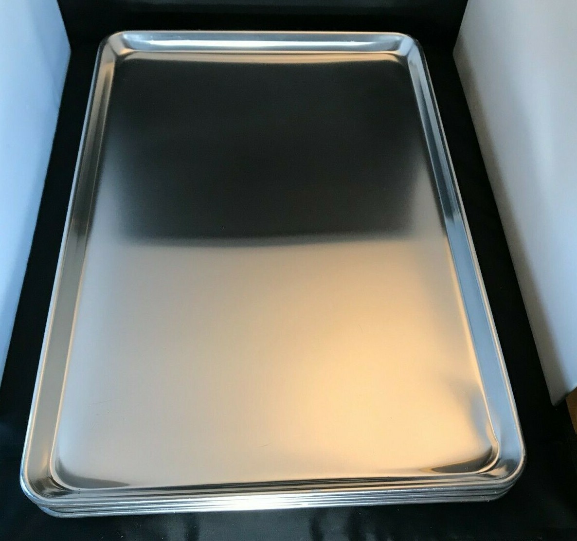 Lot of 8 Baker’s Mark Full Size 19 Gauge 18″ x 26″ Bun Pan