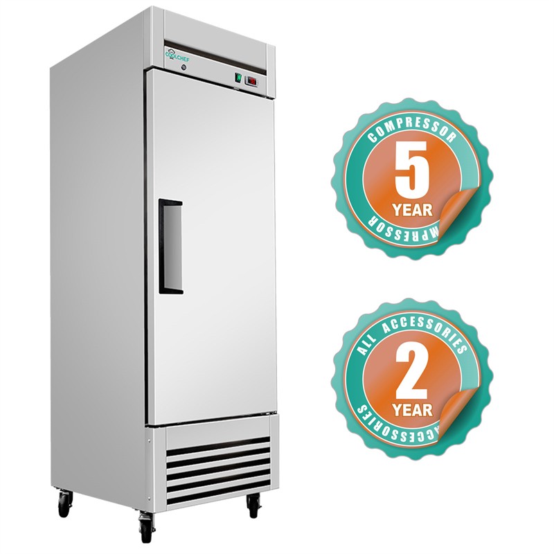 27″ Reach-In Commercial Refrigerator Digital Thermostat NSF Certified 23 Cu. Ft