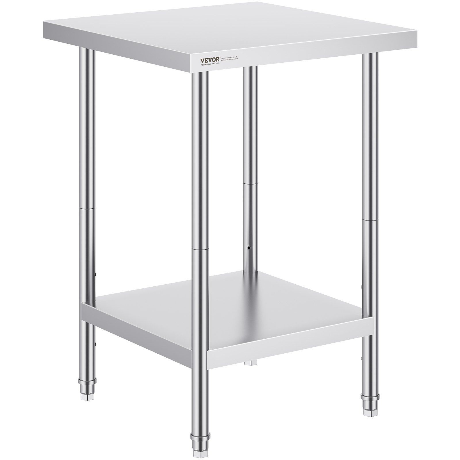 3x Adjustable Levels 24x24x34in Heavy Duty Stainless Steel Worktable