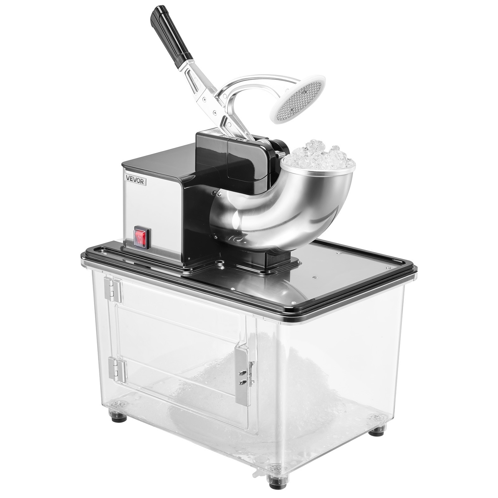 VEVOR Commercial Ice Crusher 661LBS/H Electric Snow Cone Maker Shaved Ice Black