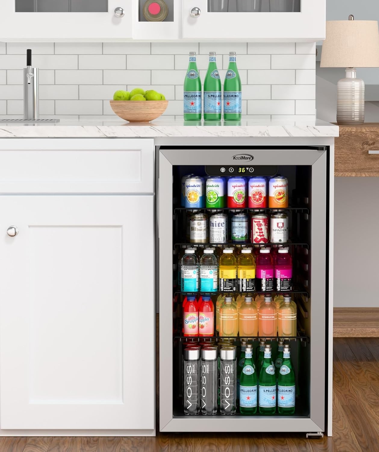 Koolmore 18 in 3.2 Cu Ft Beverage Refrigerator Merchandiser